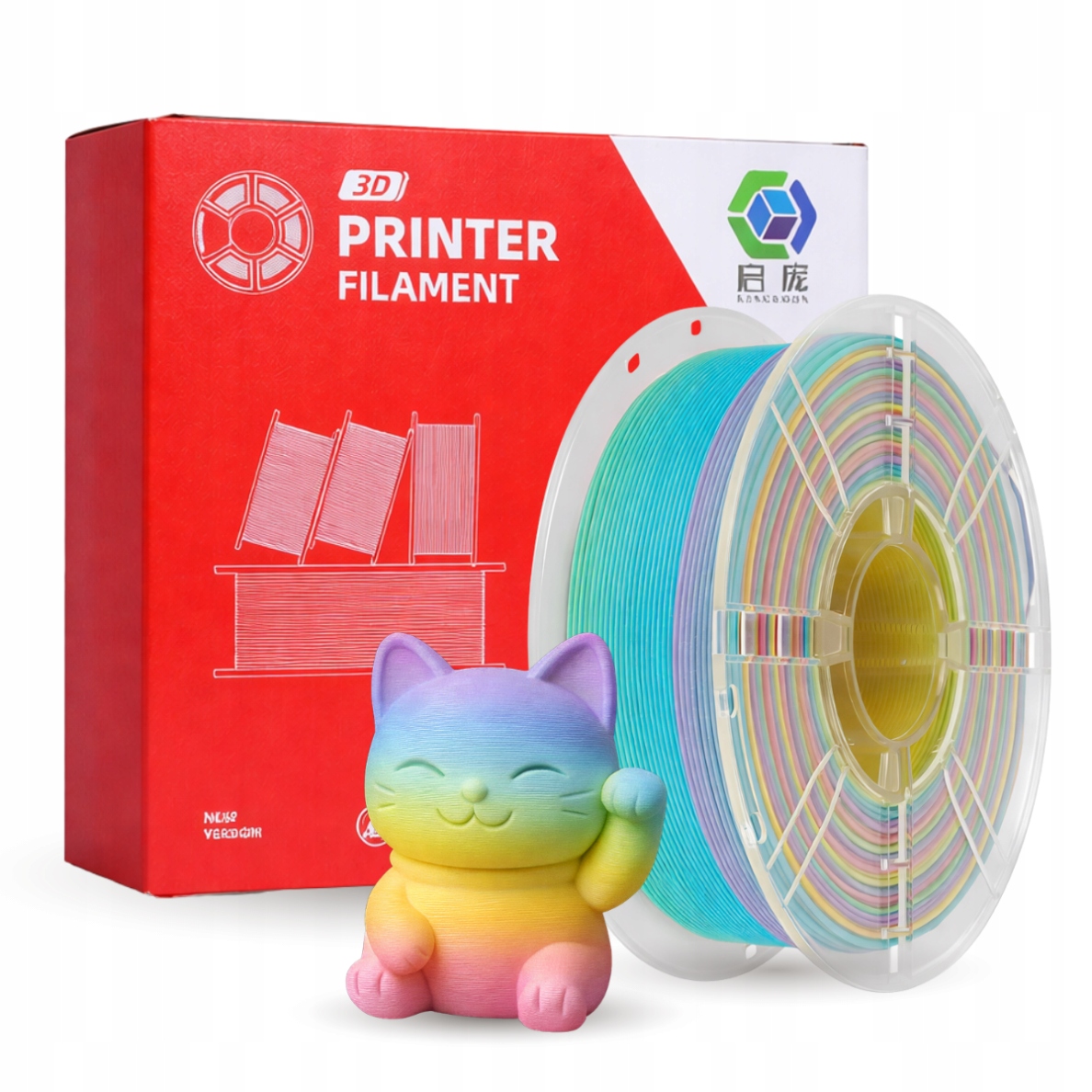 Filament Kingroon PLA  Tęczowy Matowy (RAINBOW MATTE)