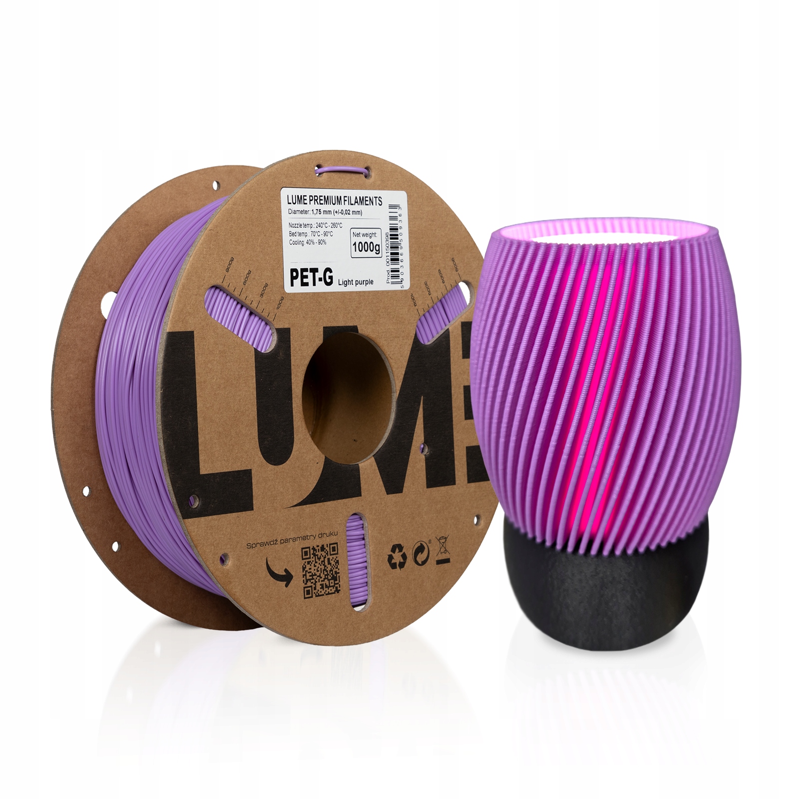 Filament LUME PETG Fioletowy (PURPLE)