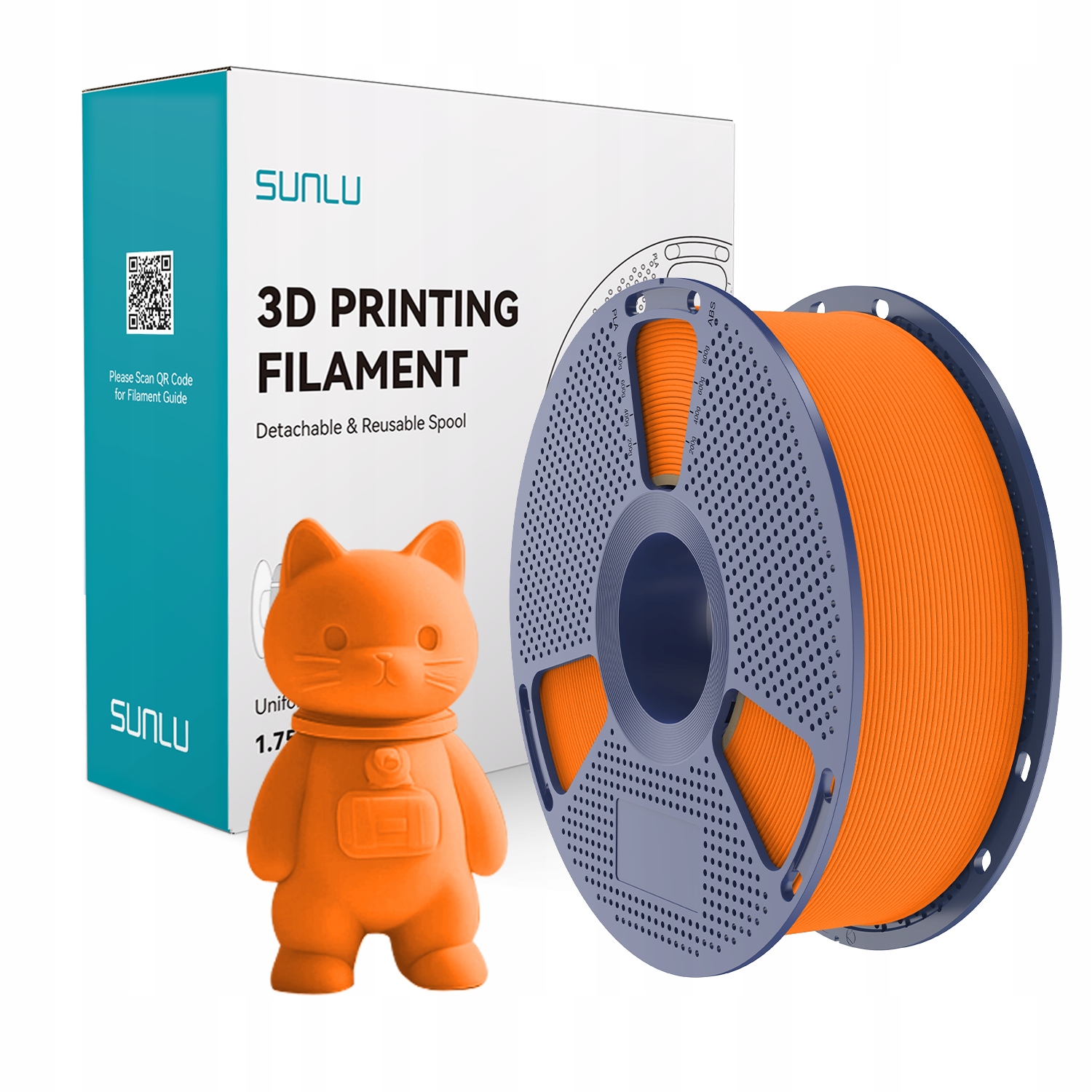 Filament SUNLU PLA Pomarańczowy Matowy (ORANGE MATTE)