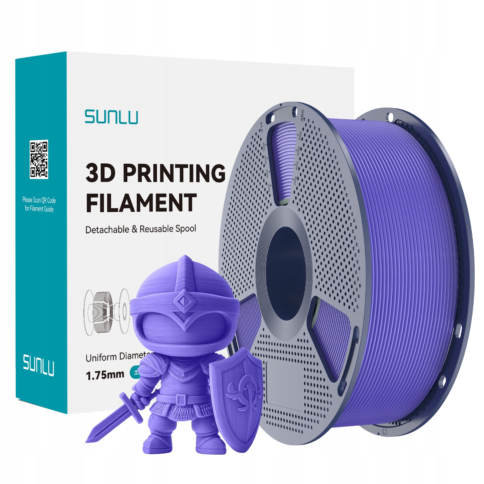 Filament SUNLU PLA Plus Fioletowy (PURPLE)