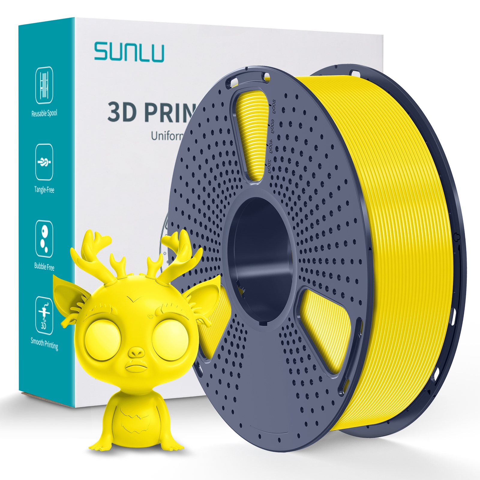 Filament SUNLU PLA Plus Żółty (YELLOW)