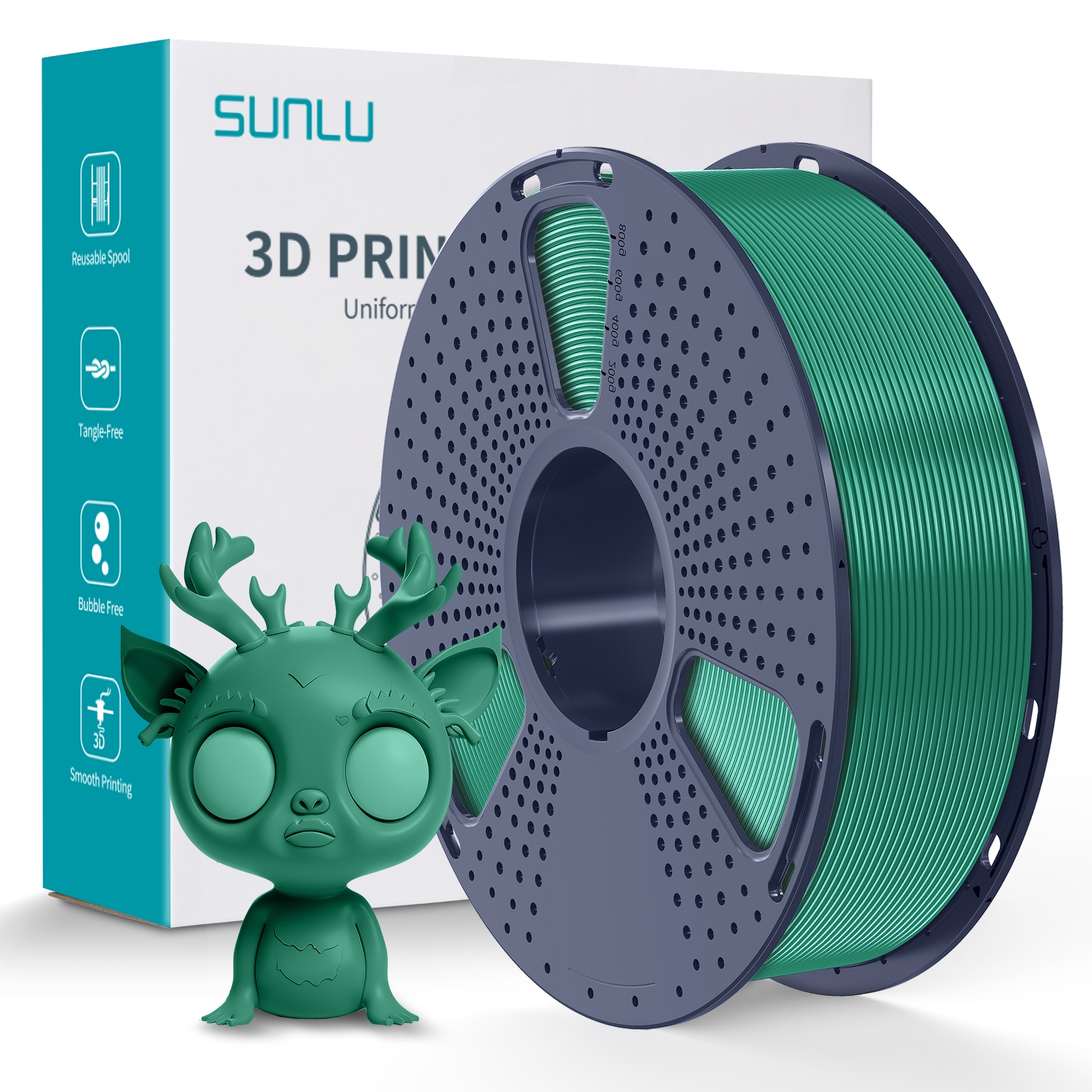 Filament SUNLU PLA Plus Zielony (GREEN)