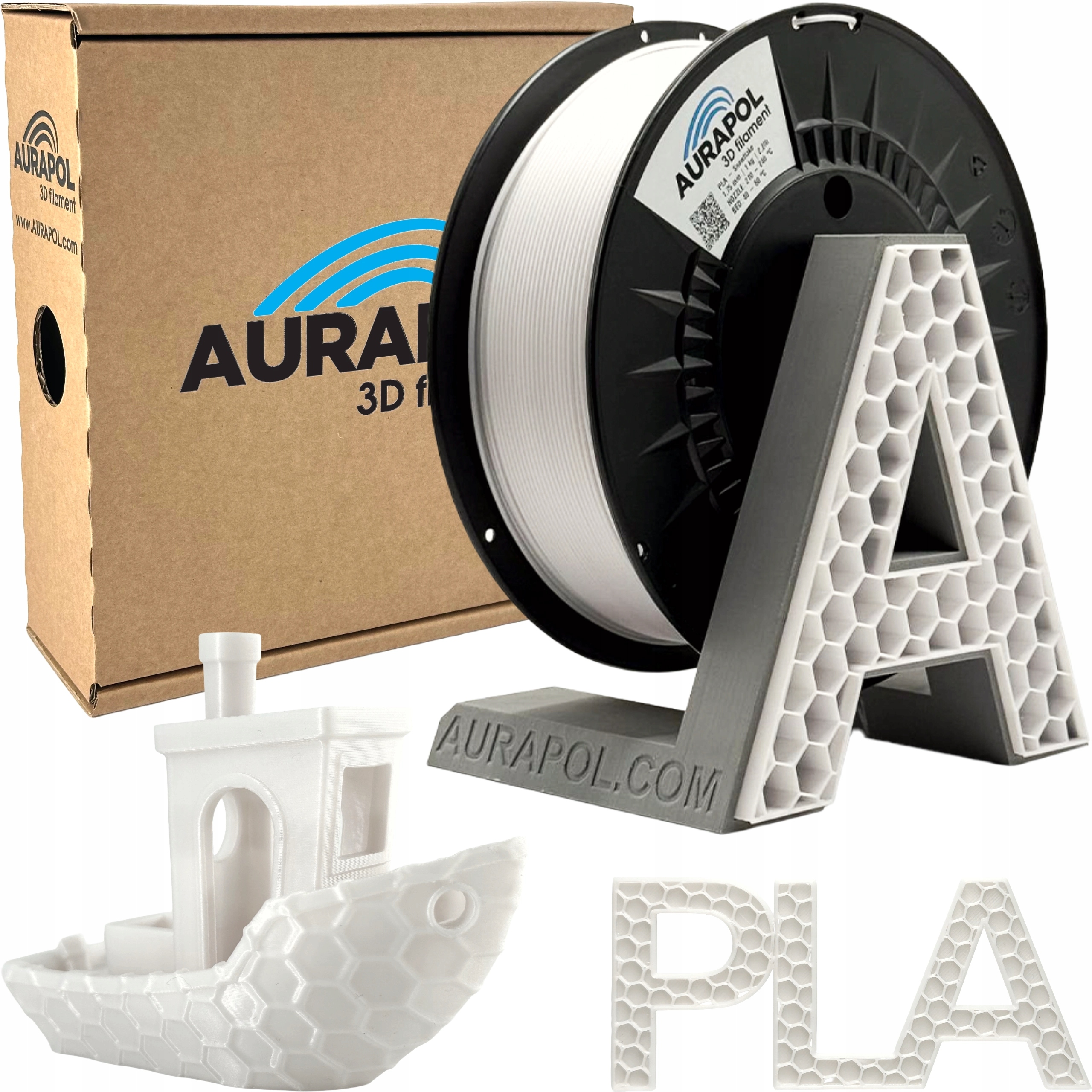 Filament Aurapol PLA Biały (WHITE)