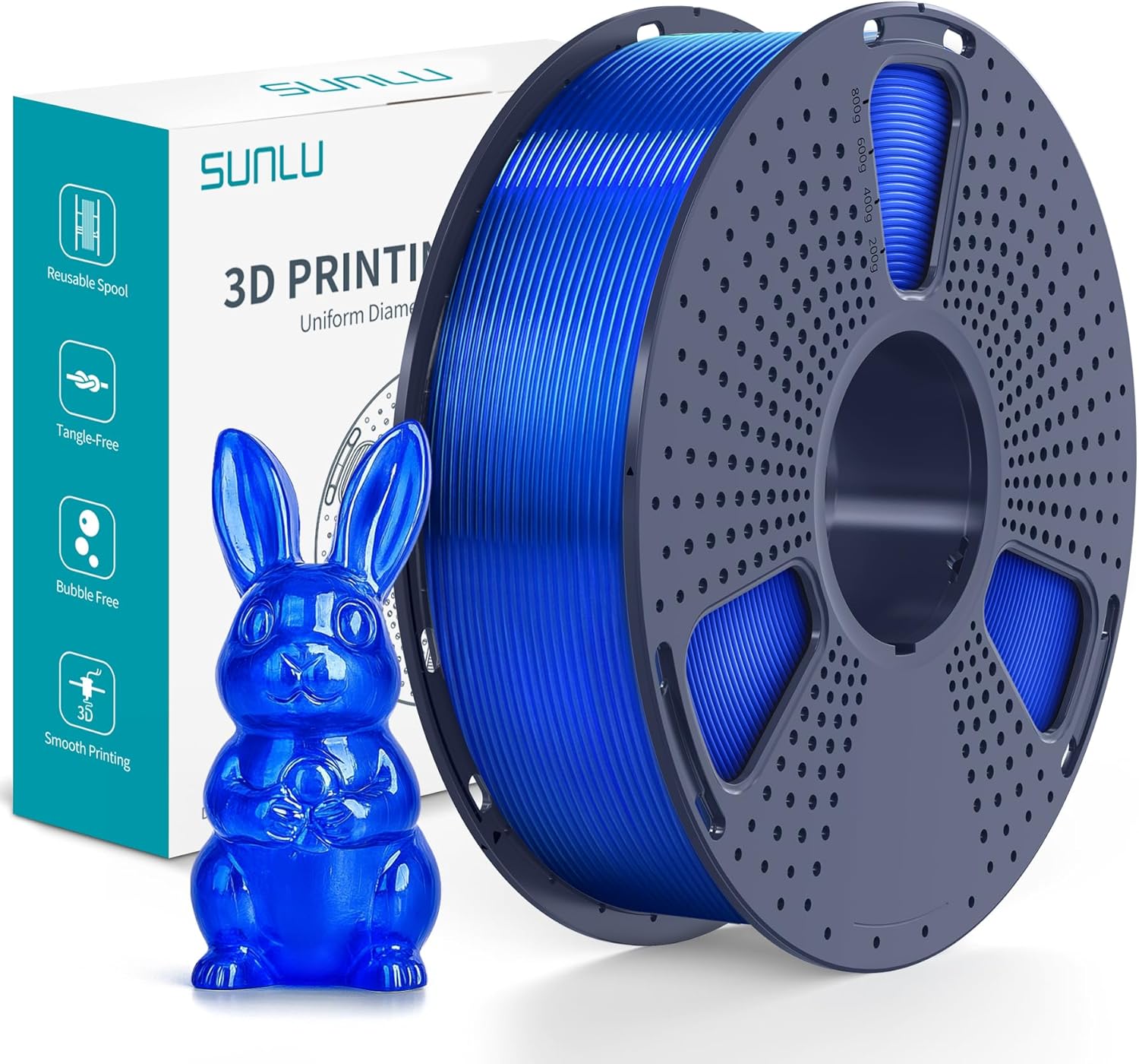 Filament null PLA Niebieski Przezroczysty (BLUE TRANSPARENT)