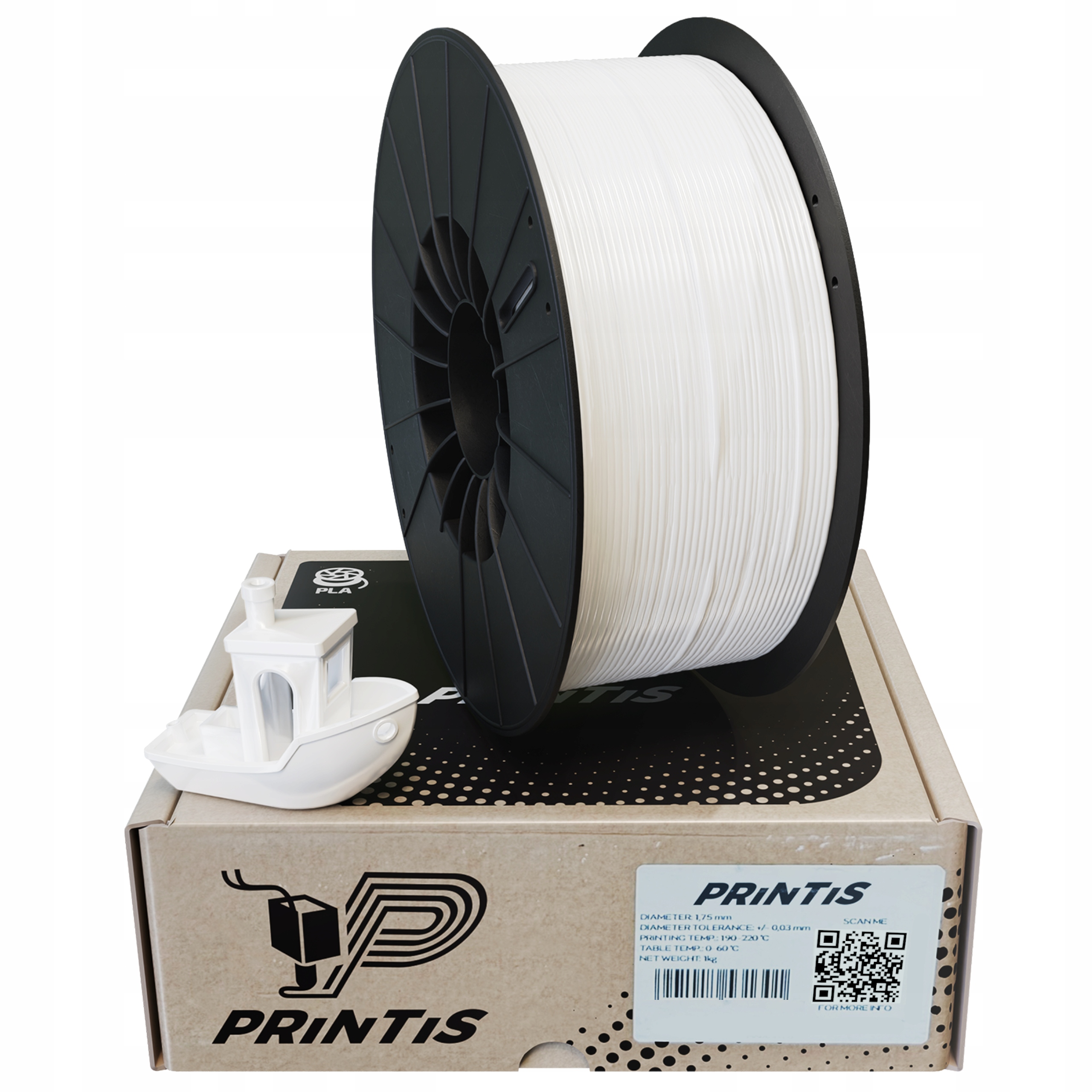 Filament null PLA Biały (WHITE)