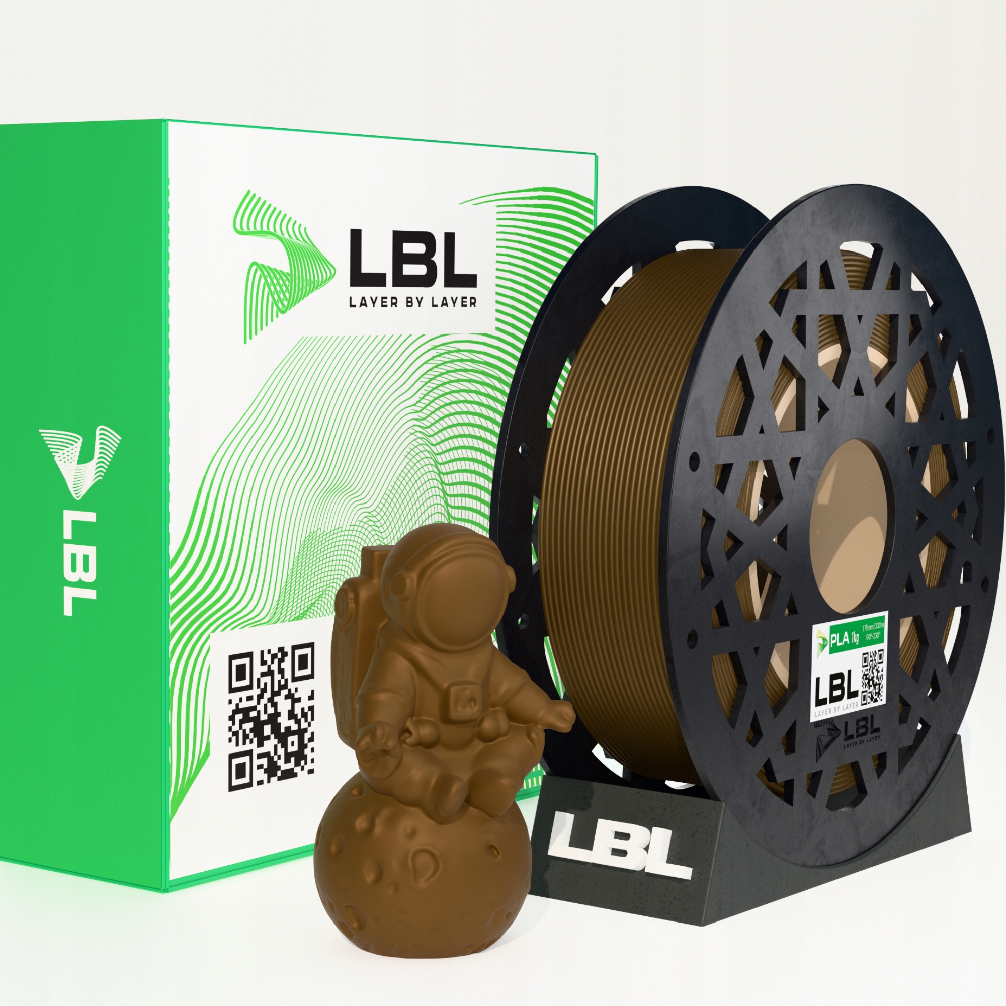 Filament null PLA Brązowy (BROWN)