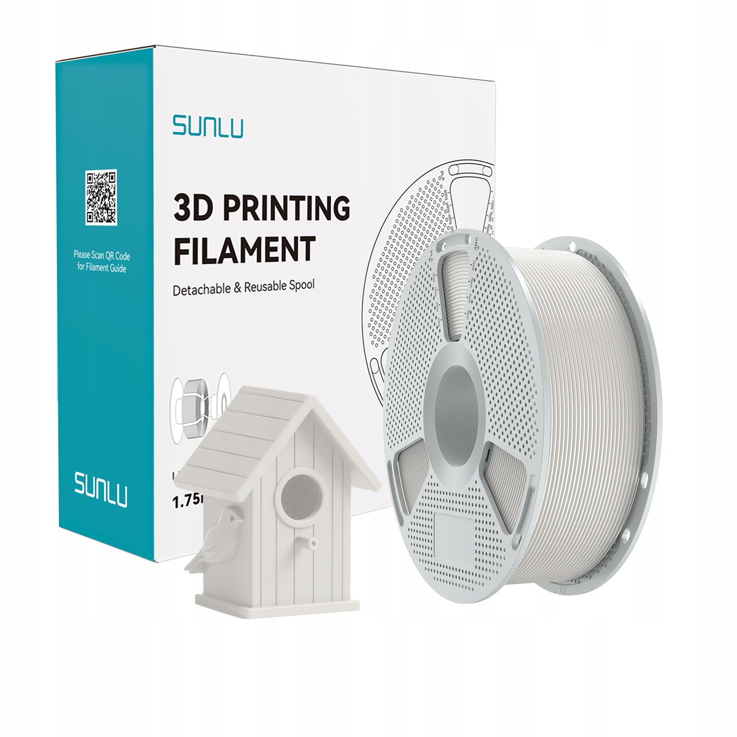 Filament SUNLU ASA Biały Matowy (WHITE MATTE)