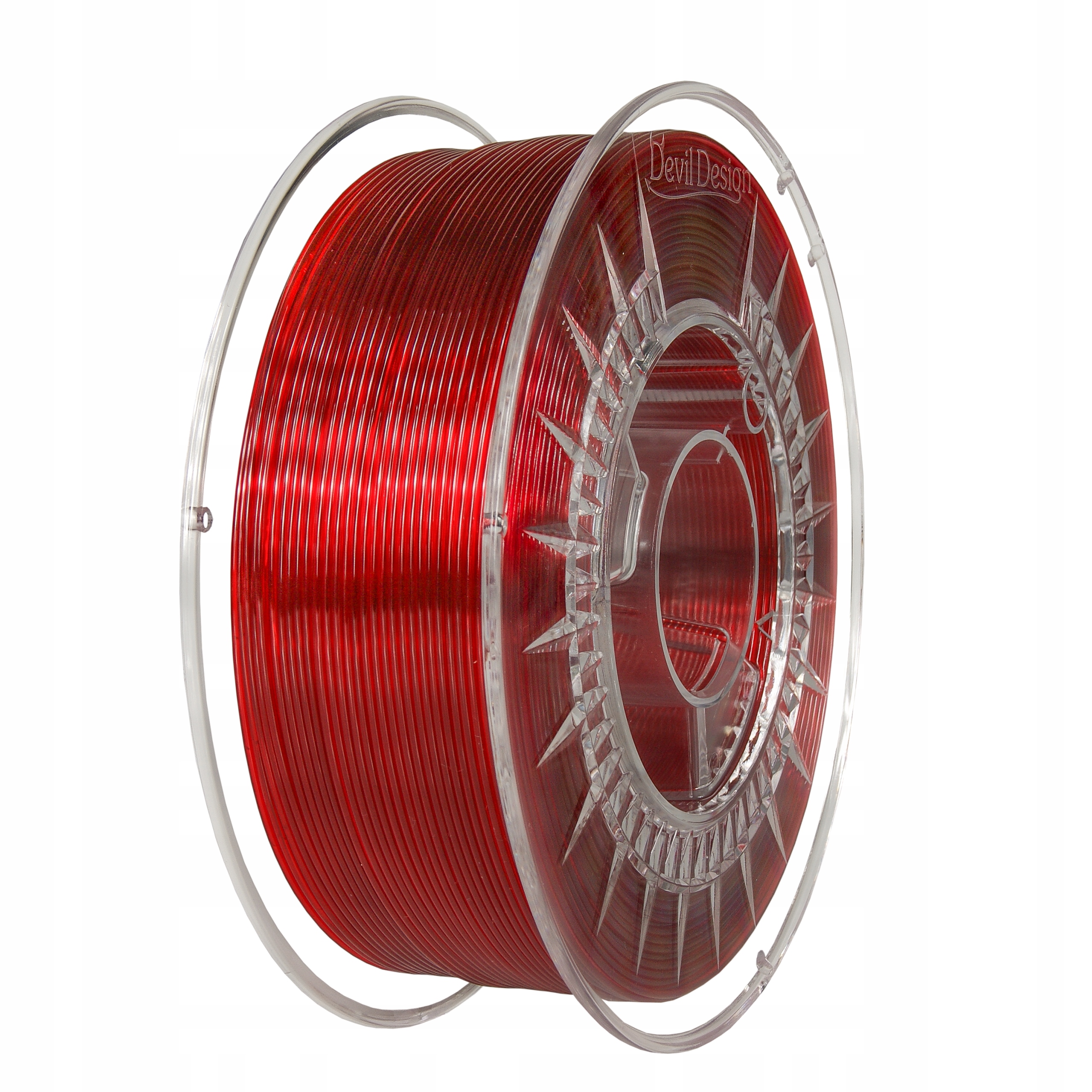 Filament DEVIL DESIGN PETG Czerwony Przezroczysty (RED TRANSPARENT)