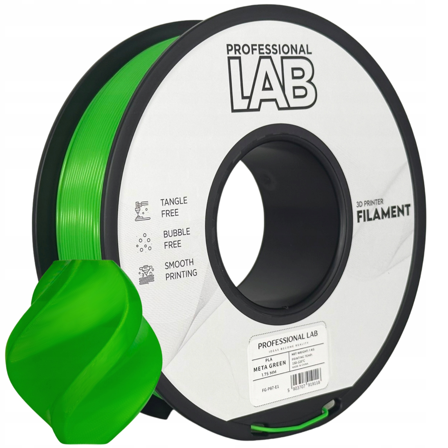 Filament null PLA Zielony (GREEN)