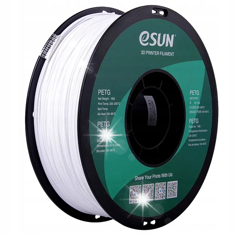 Filament eSUN PETG Biały (WHITE)