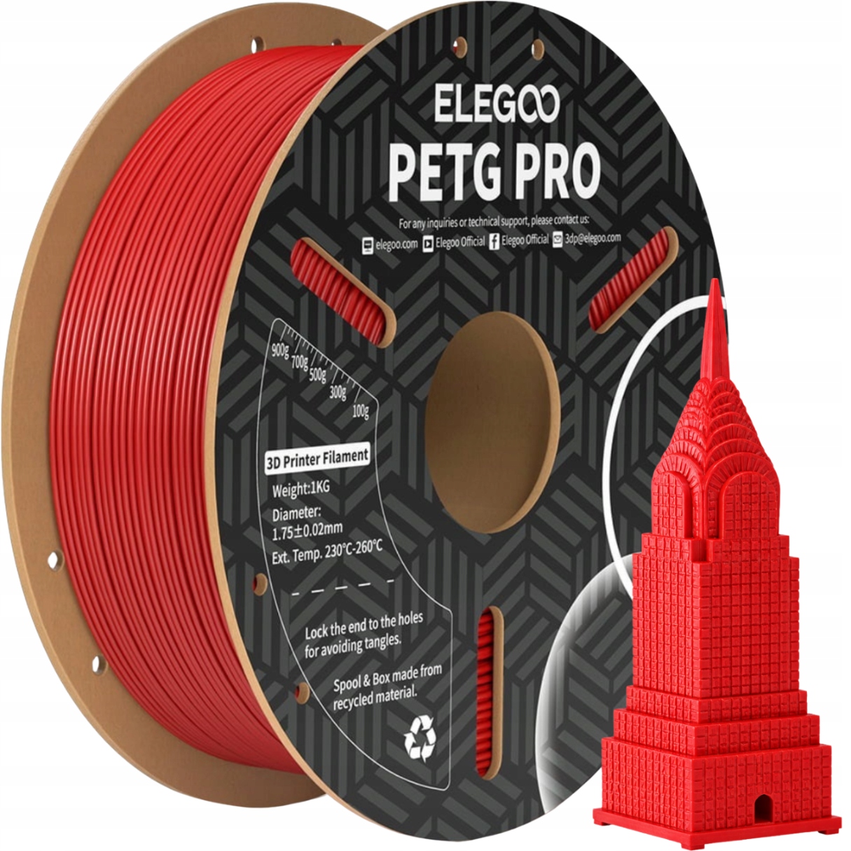 Filament Elegoo PETG Czerwony (RED)