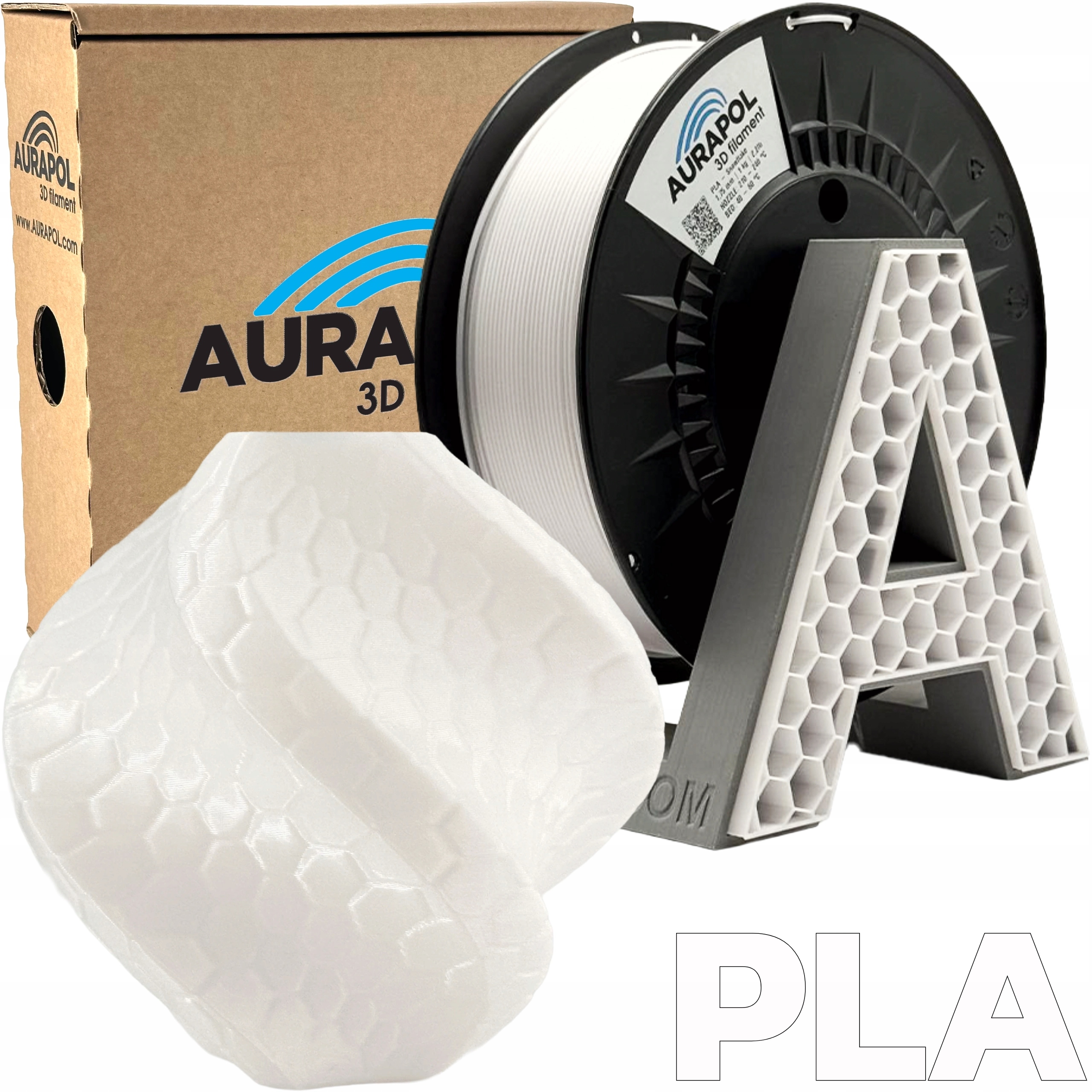 Filament Aurapol PLA Biały (WHITE)