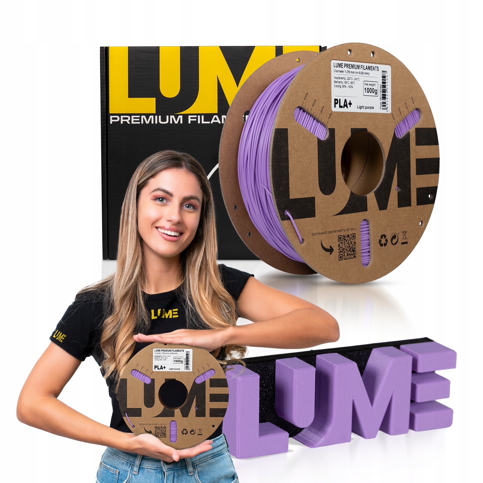 Filament LUME PLA Plus Fioletowy (PURPLE)