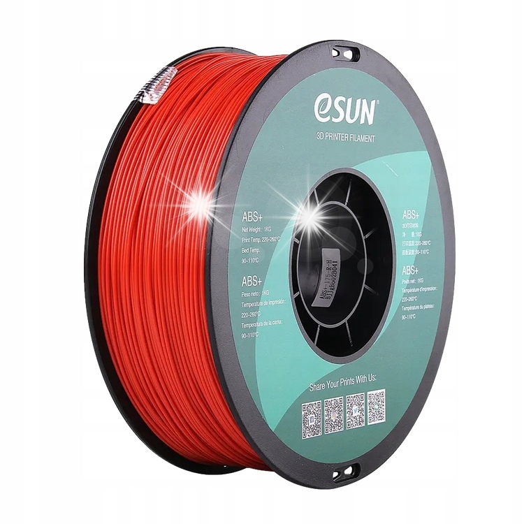 Filament eSUN ABS Plus Czerwony (RED)