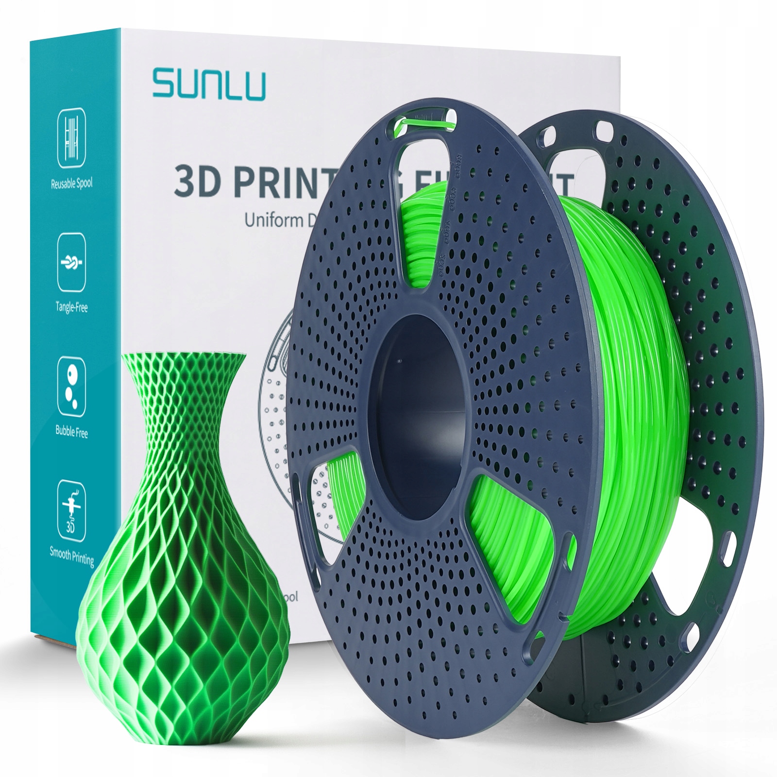 Filament SUNLU TPU Zielony (GREEN)