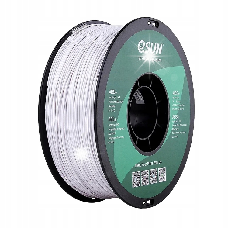 Filament eSUN ABS Plus Biały (WHITE)
