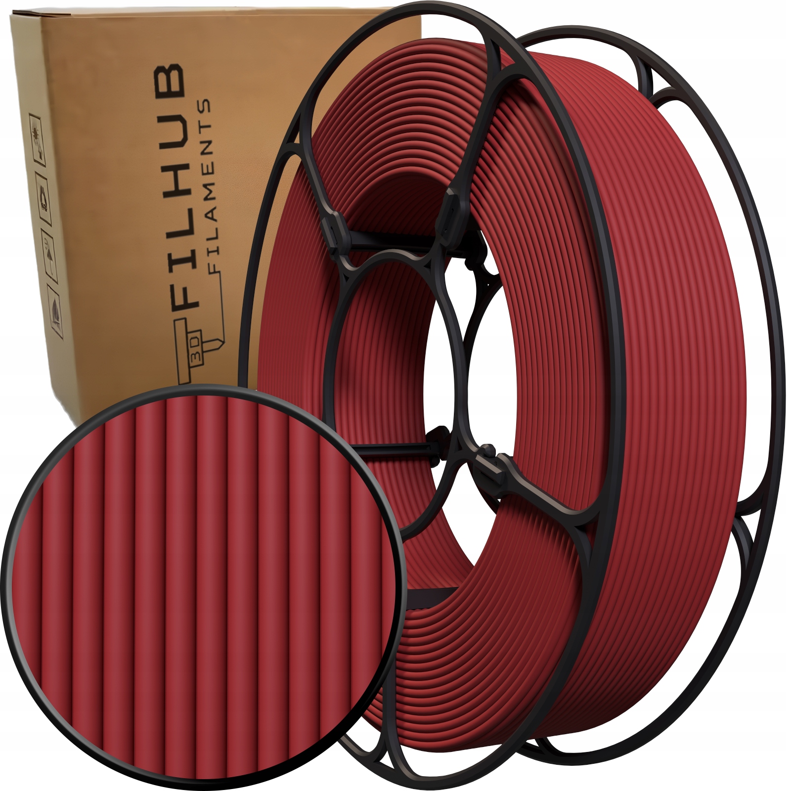 Filament FilHub PETG Czerwony Matowy (RED MATTE)