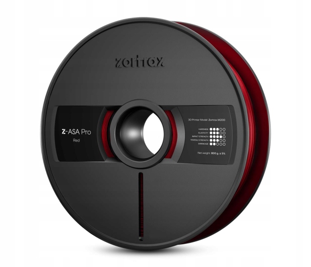 Filament Zortrax ASA Czerwony Matowy (RED MATTE)