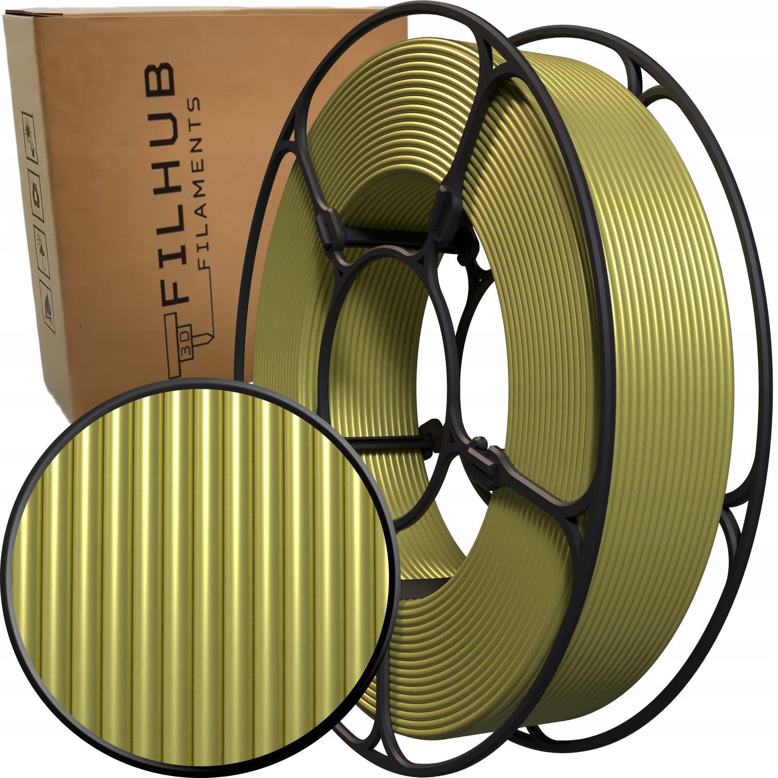 Filament FilHub PLA Zielony Jedwabny (GREEN SILK)