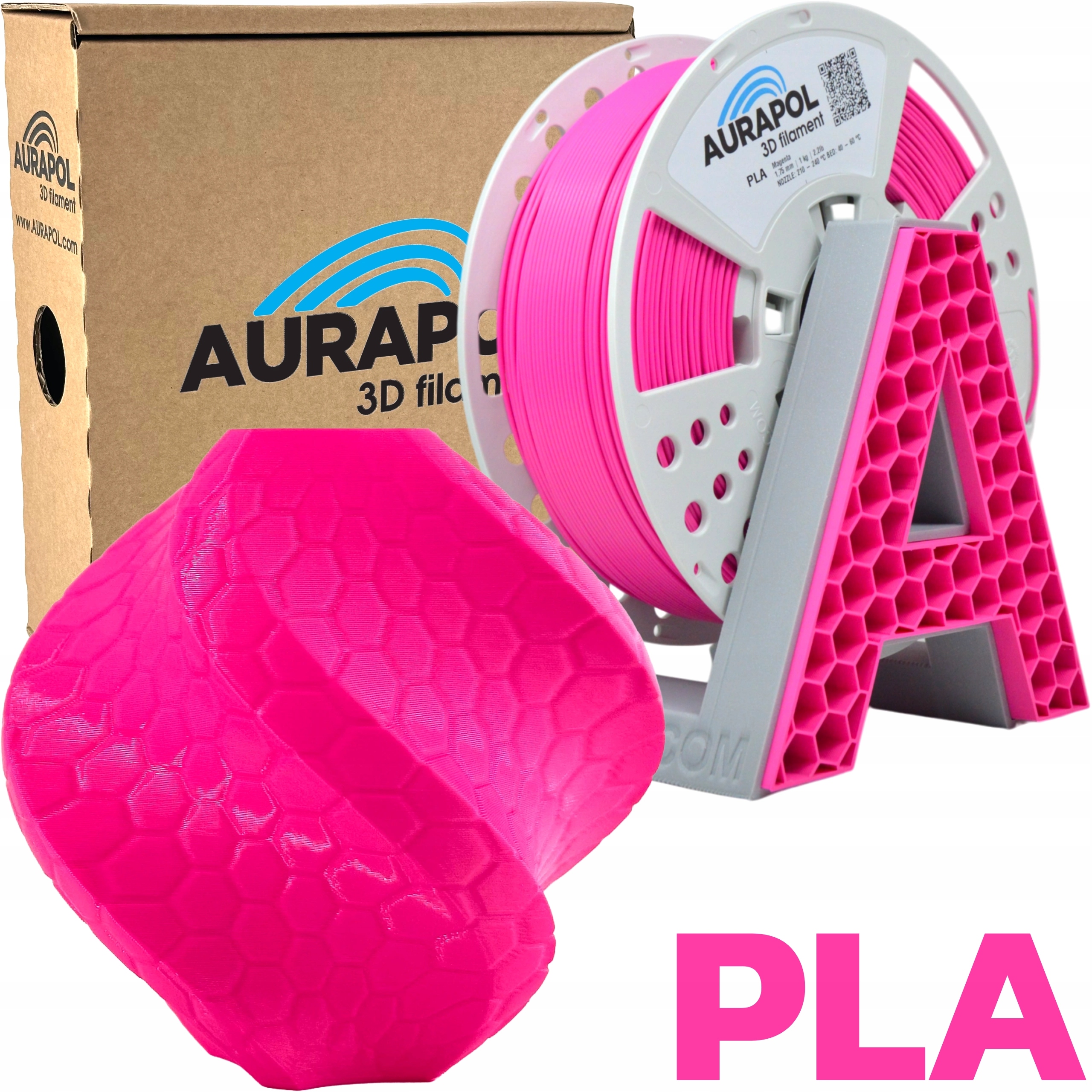 Filament Aurapol PLA Różowy (PINK)