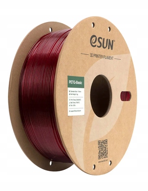 Filament eSUN PETG Czerwony Przezroczysty (RED TRANSPARENT)