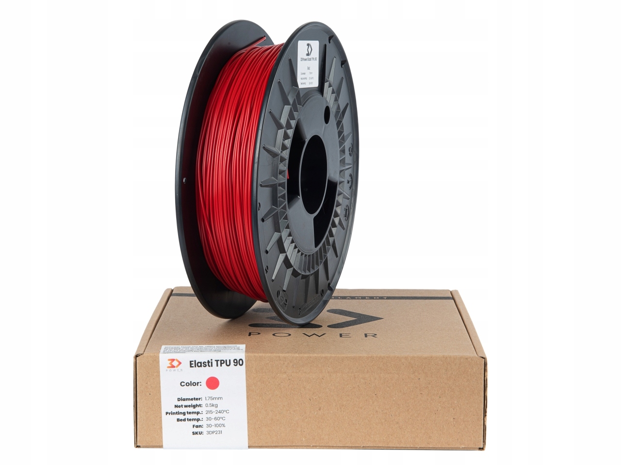 Filament null TPU Czerwony (RED)