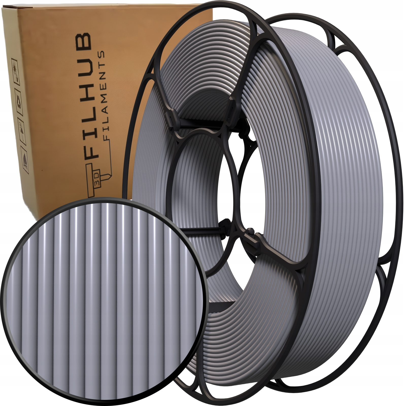 Filament FilHub PETG Szary (GRAY)