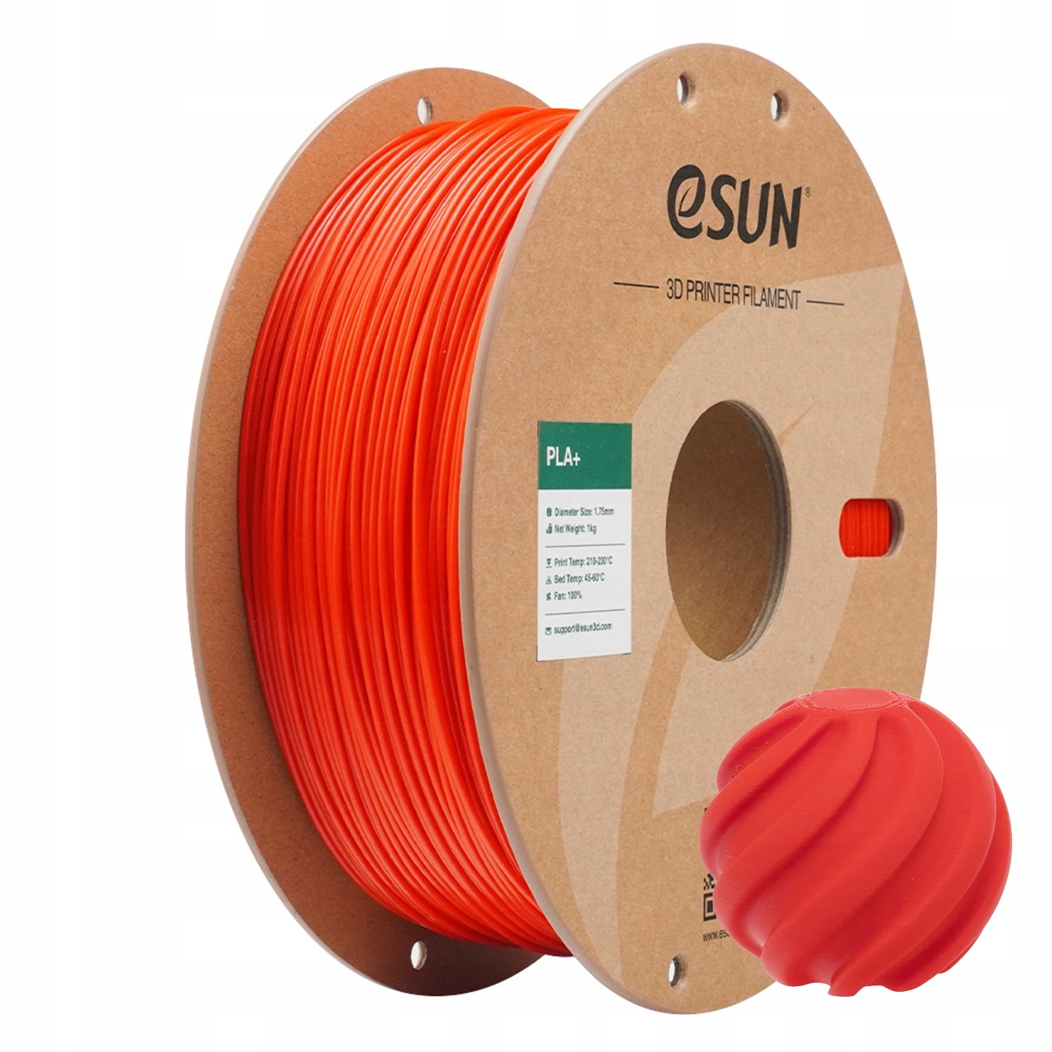 Filament eSUN PLA Plus Czerwony (RED)