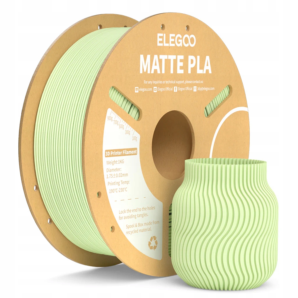 Filament Elegoo PLA Zielony Matowy (GREEN MATTE)