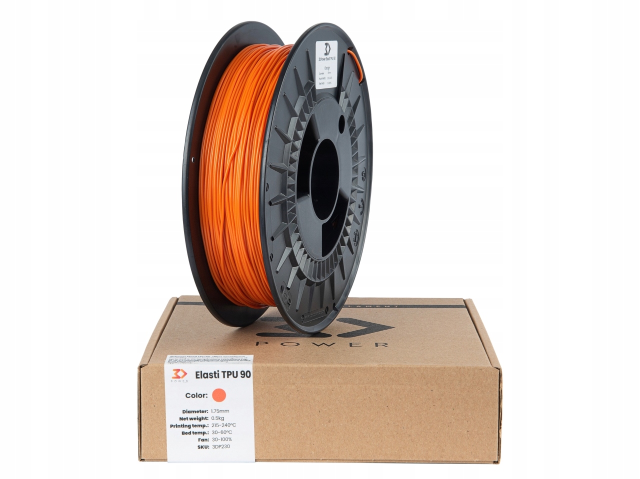 Filament 3DPower TPU Pomarańczowy (ORANGE)