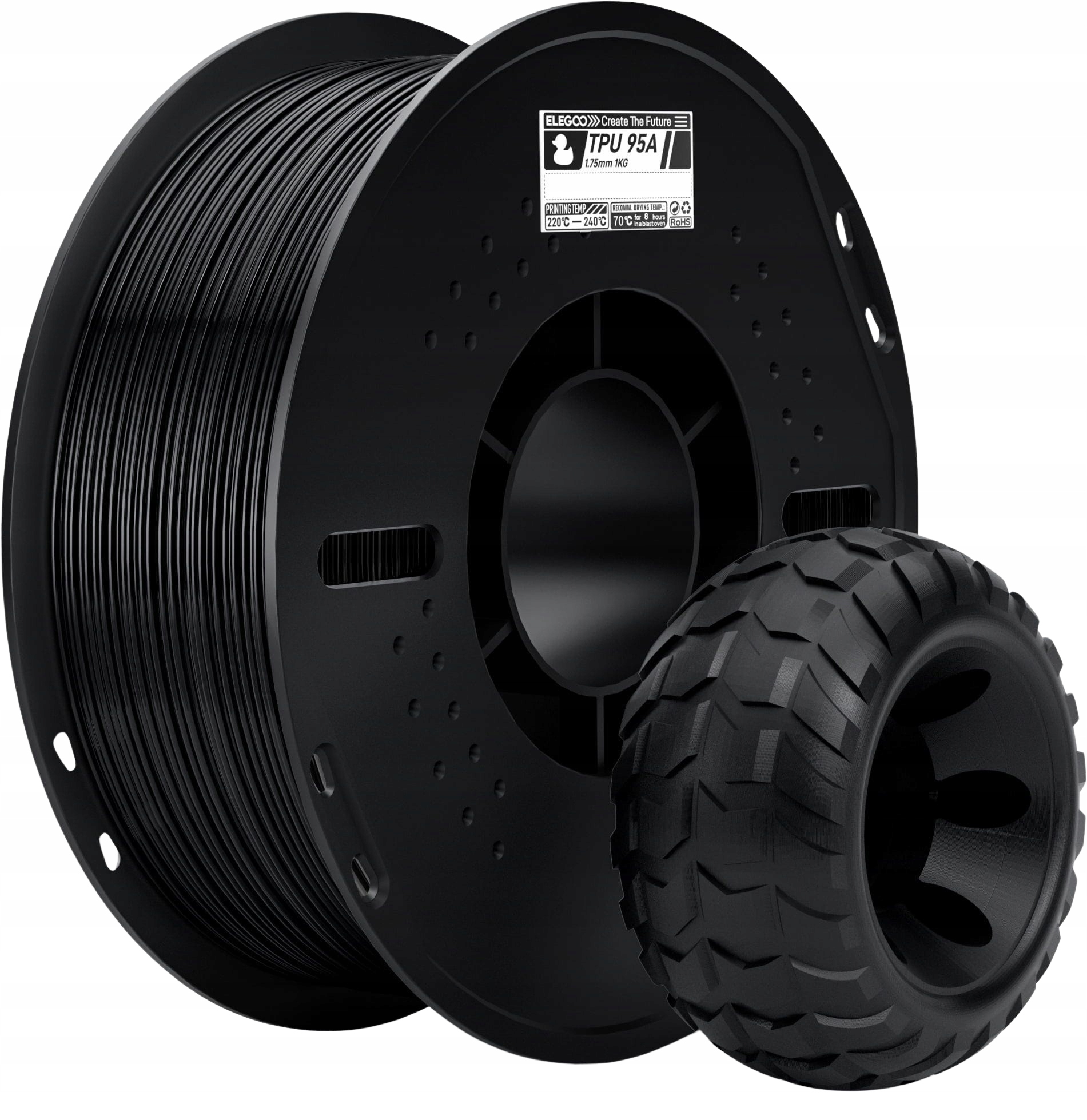 Filament Elegoo TPU Czarny (BLACK)