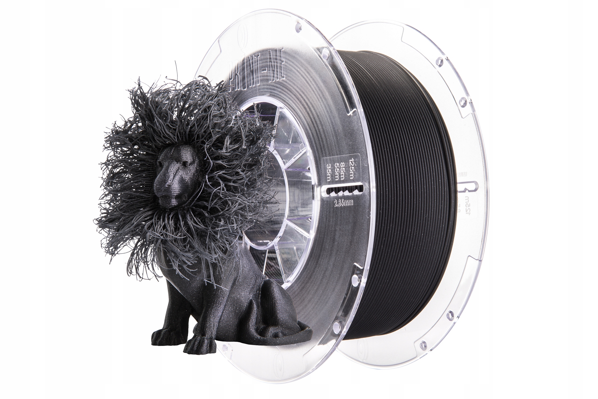 Filament Print me PLA Czarny Brokatowy/Mieniący (BLACK GLITTER)