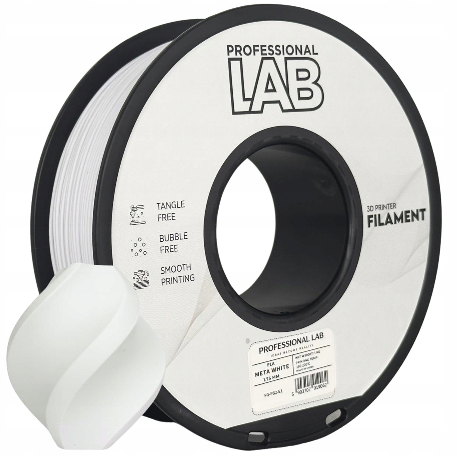 Filament null PLA Biały (WHITE)