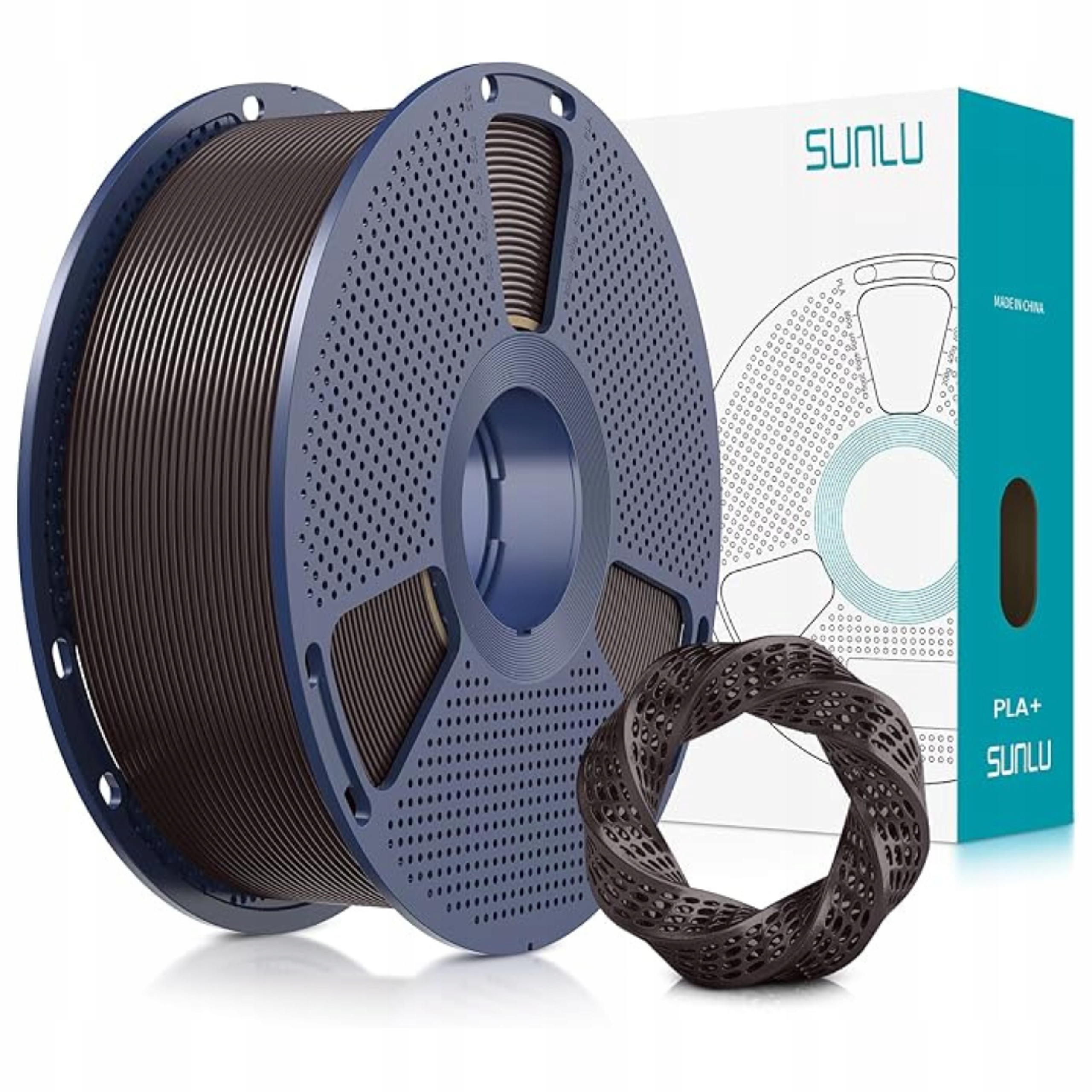 Filament SUNLU PLA Czarny Przezroczysty (BLACK TRANSPARENT)