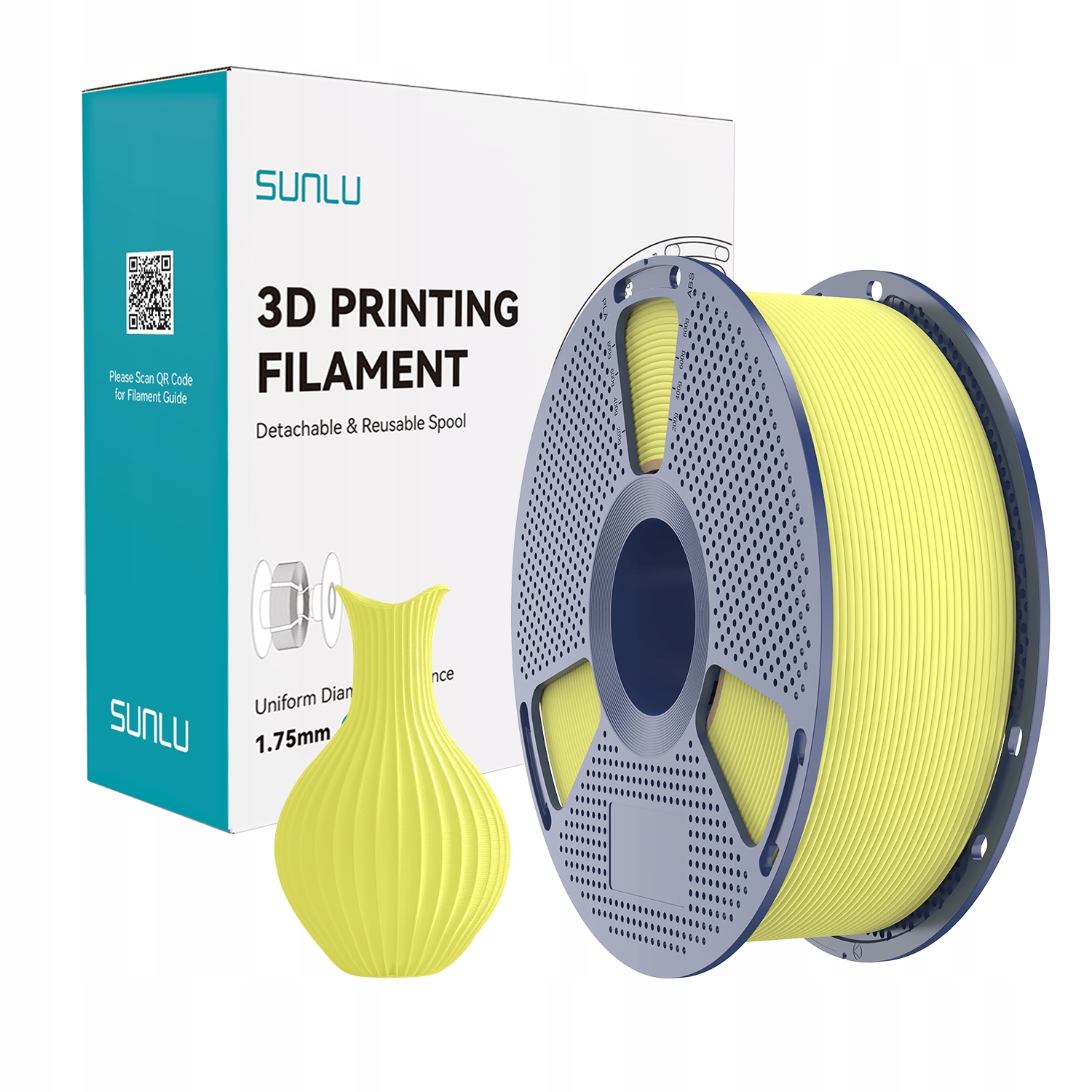 Filament SUNLU PLA High-Speed Żółty Matowy (YELLOW MATTE)