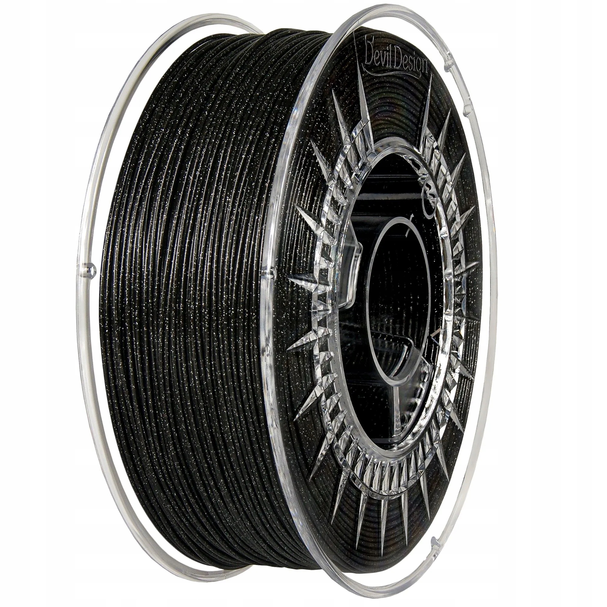 Filament DEVIL DESIGN PLA Czarny Brokatowy/Mieniący (BLACK GLITTER)