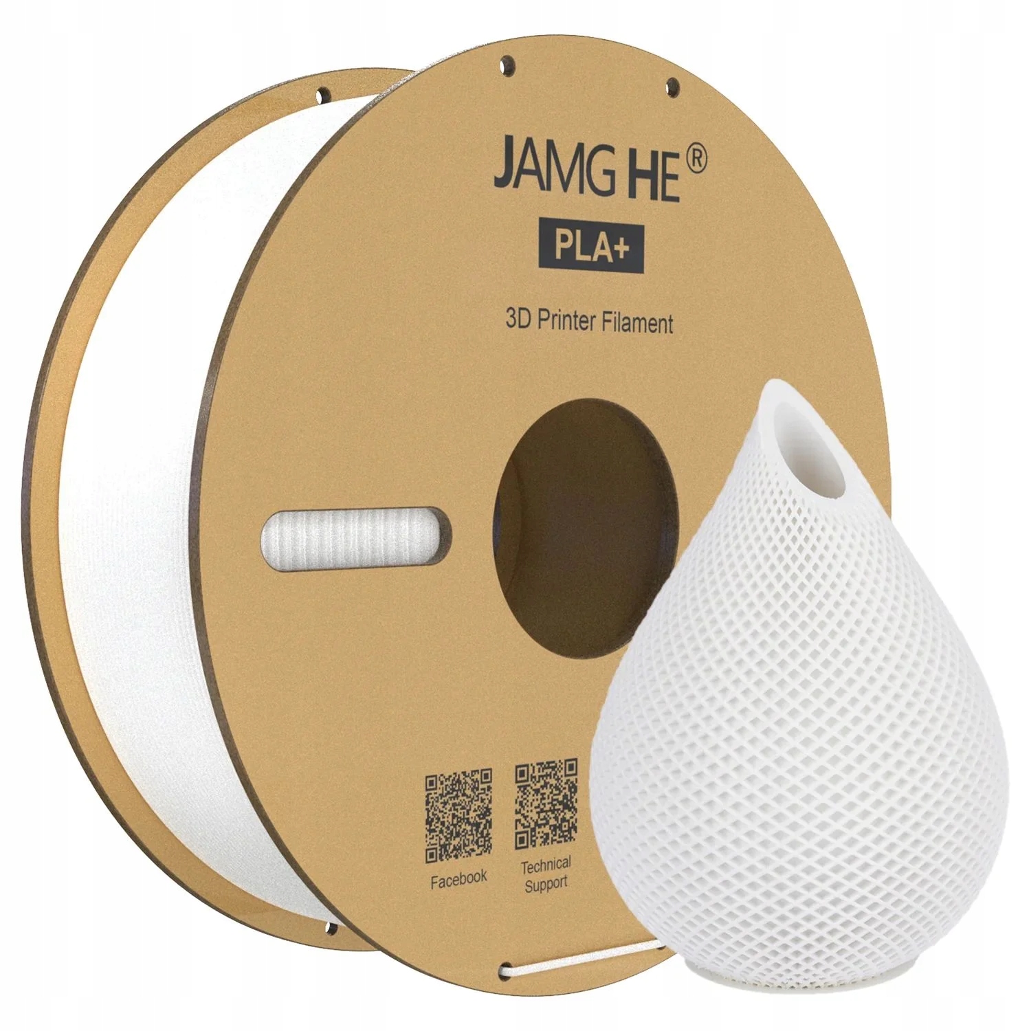 Filament Jamg He PLA Plus Biały (WHITE)