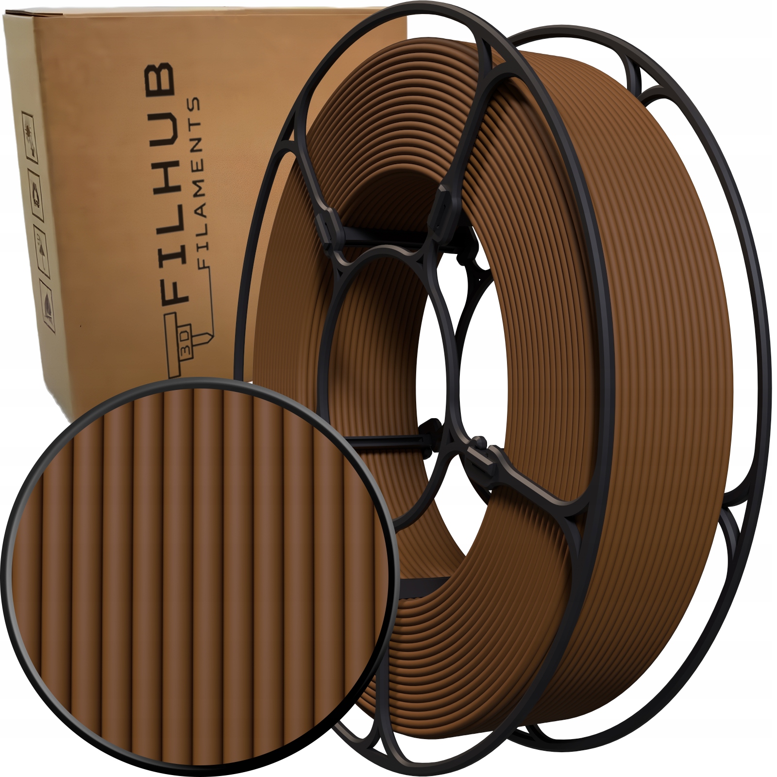 Filament FilHub PETG Brązowy Matowy (BROWN MATTE)