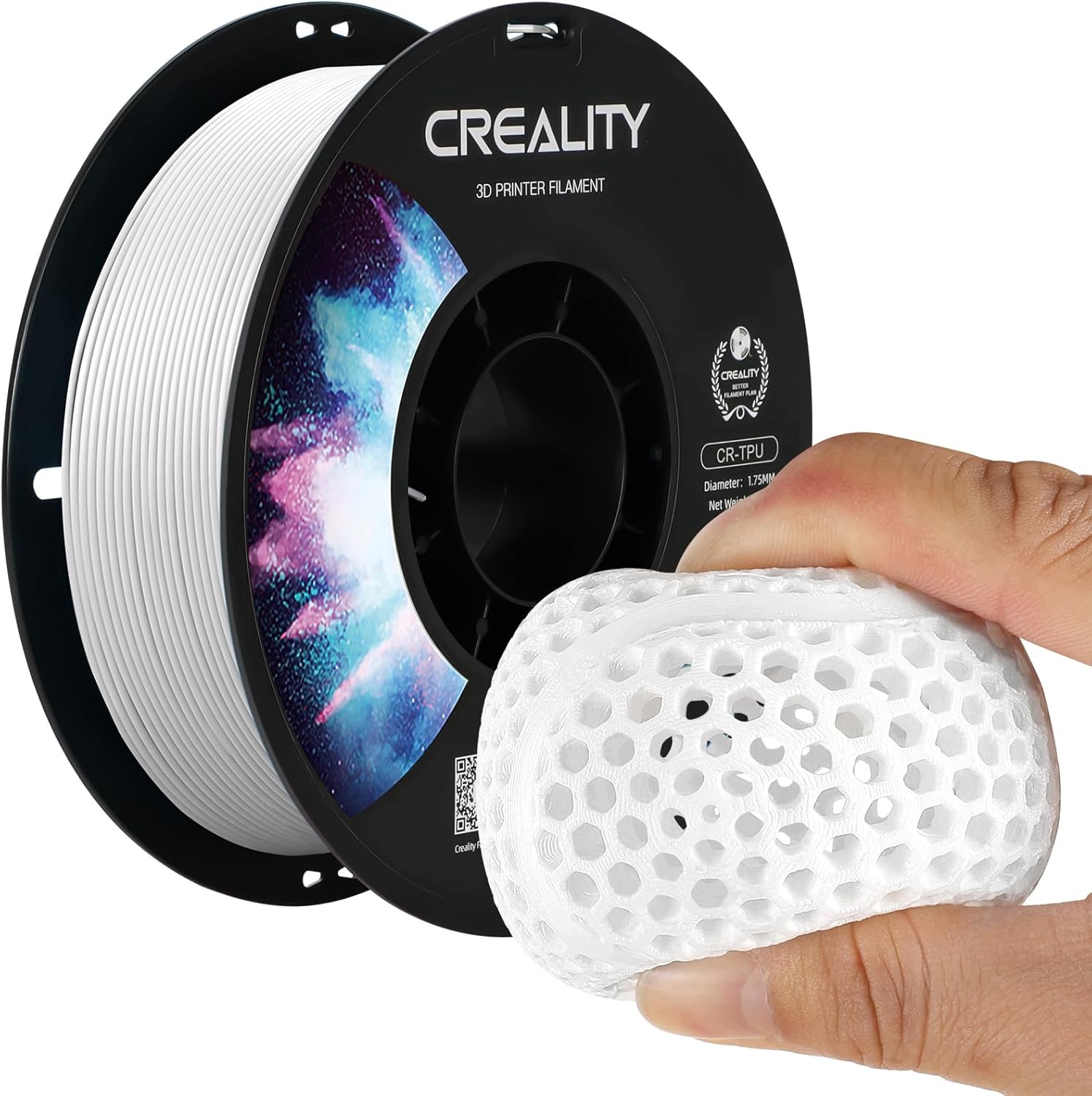 Filament 10Gtek TPU Biały (WHITE)