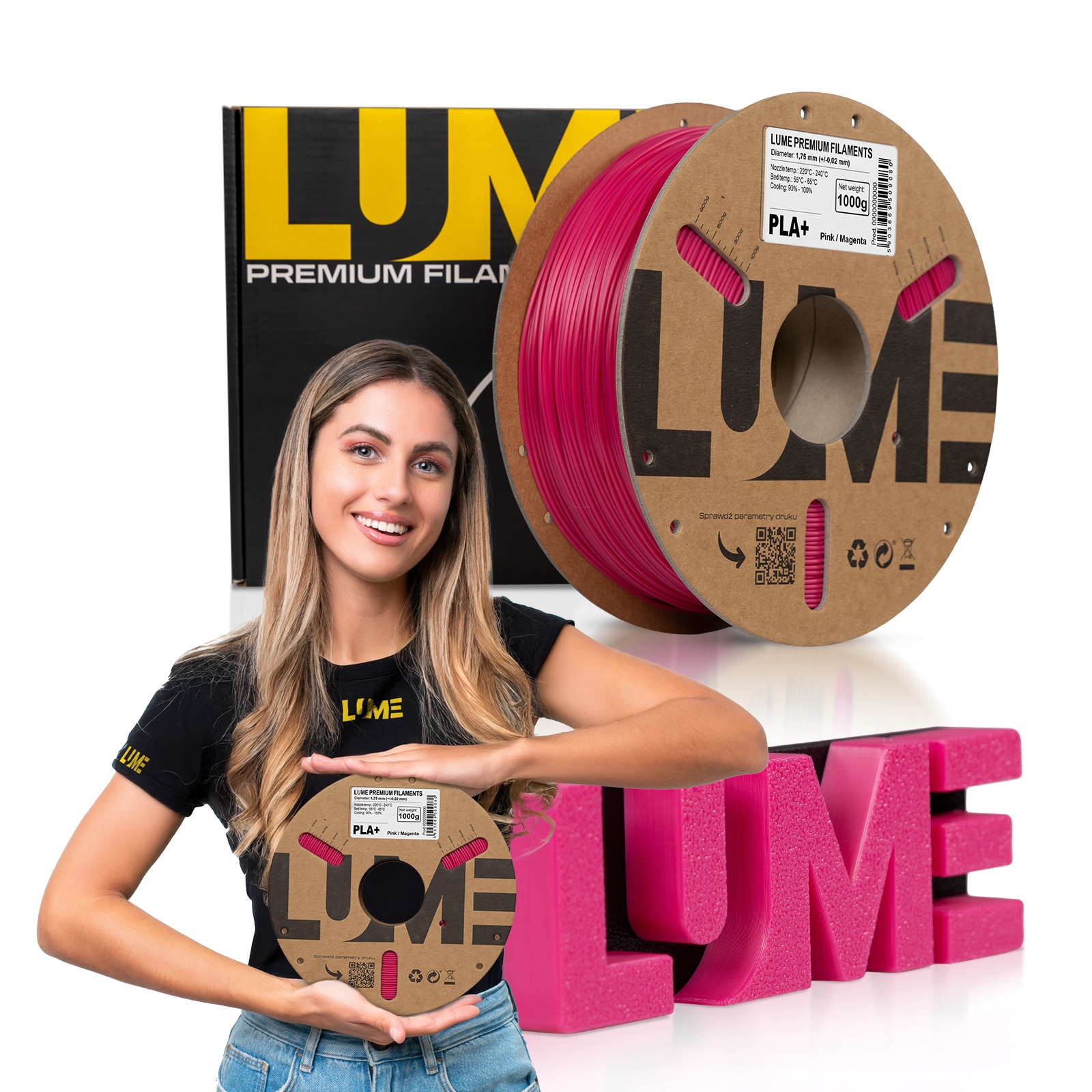 Filament LUME PLA Plus Różowy (PINK)