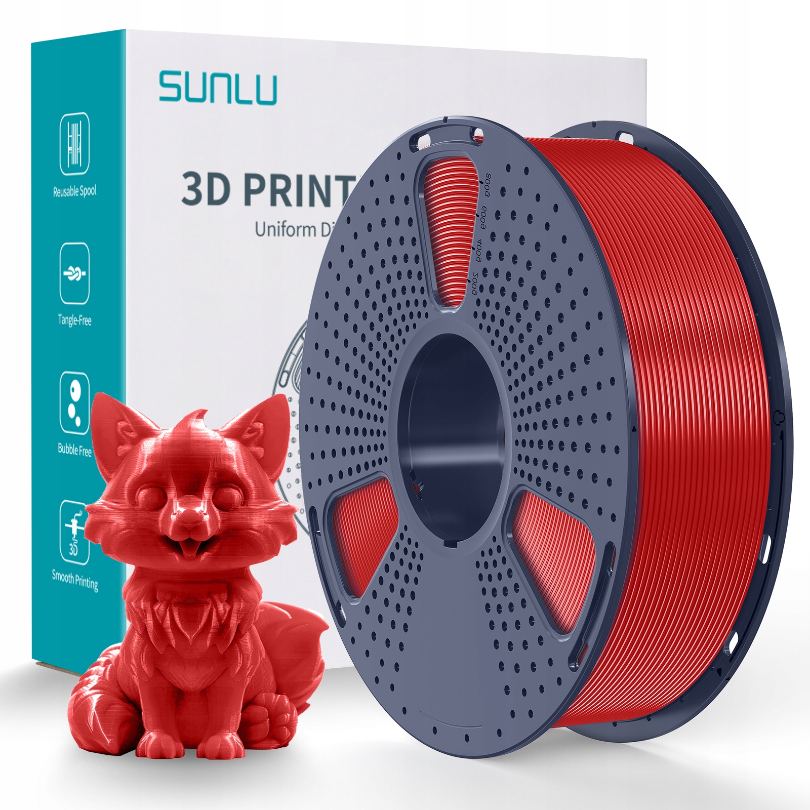 Filament SUNLU PETG Czerwony (RED)