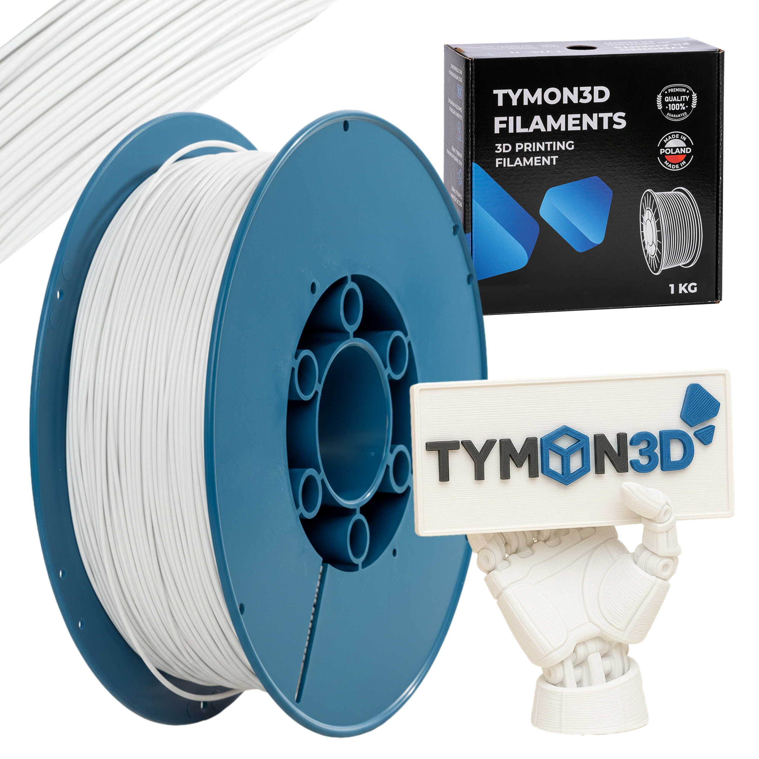 Filament Tymon3d PETG Biały (WHITE)