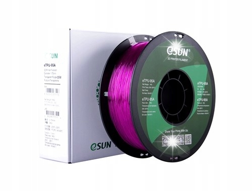 Filament eSUN TPU Fioletowy Przezroczysty (PURPLE TRANSPARENT)