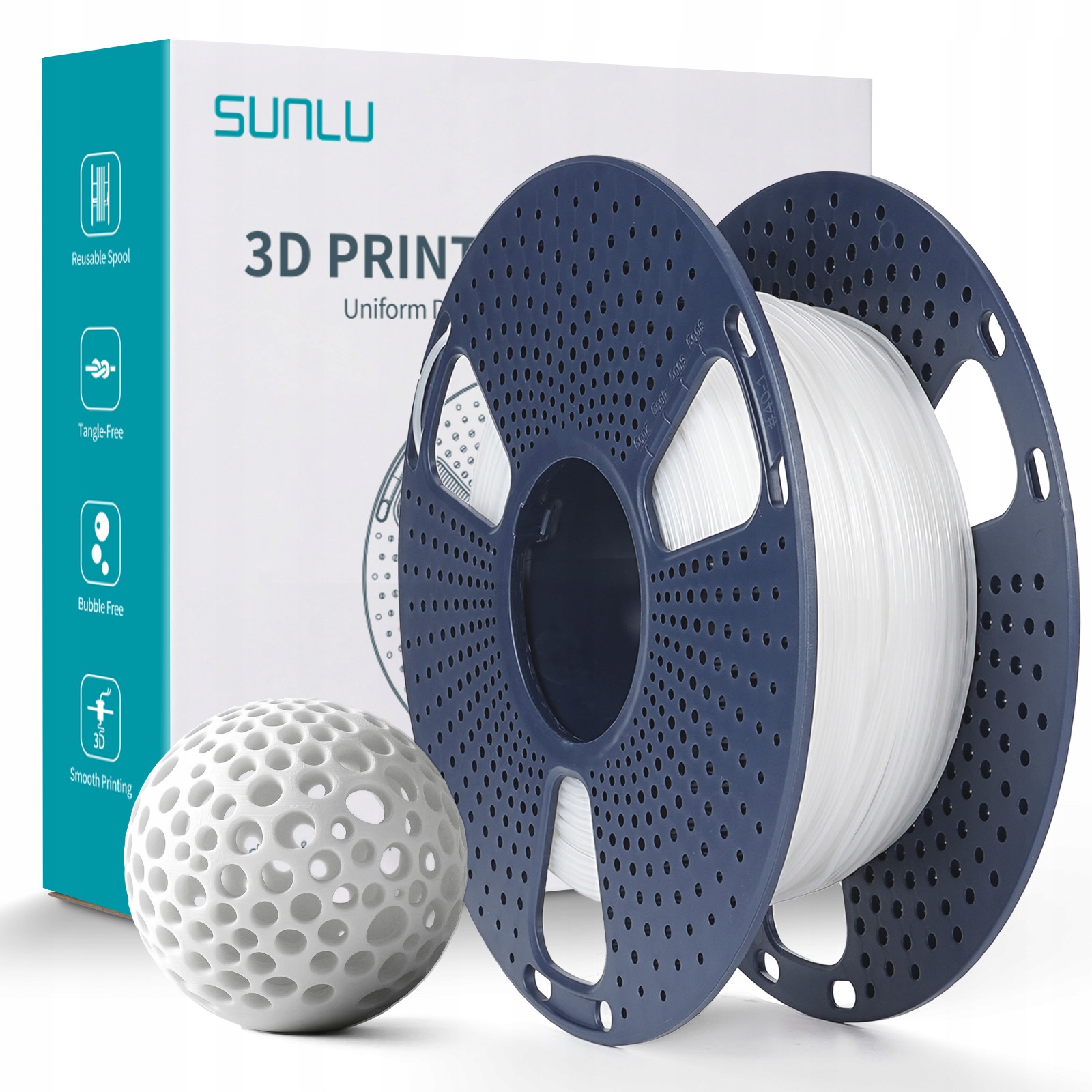 Filament SUNLU TPU Biały (WHITE)