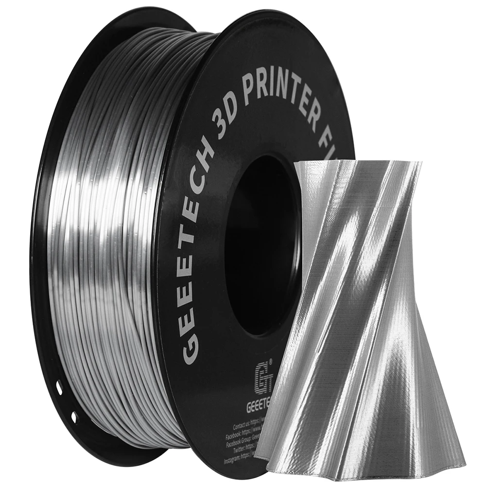 Filament GEEETECH PLA Srebrny Jedwabny (SILVER SILK)