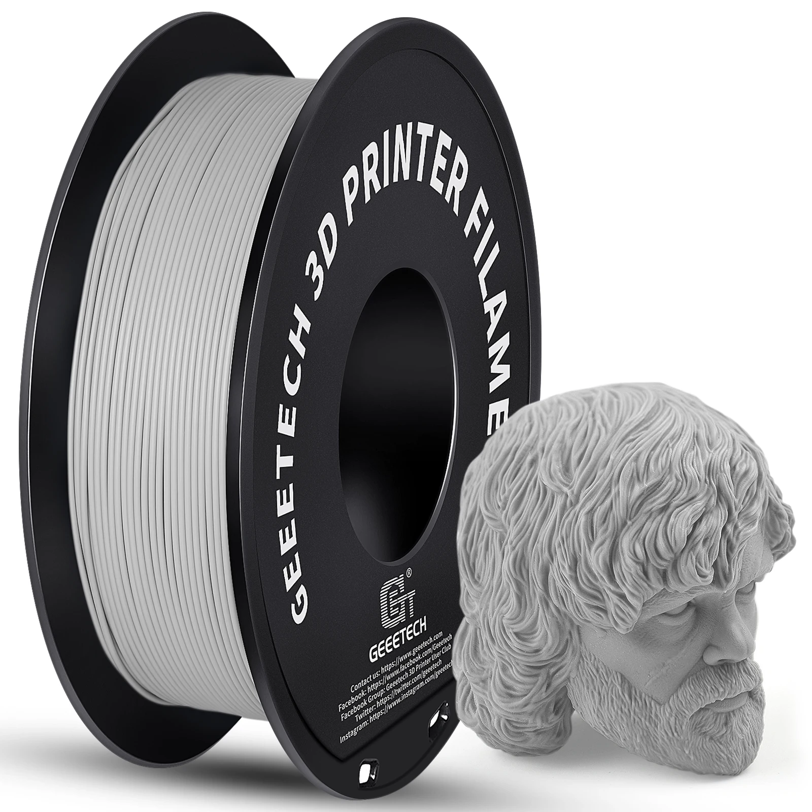 Filament GEEETECH PLA Szary Matowy (GRAY MATTE)