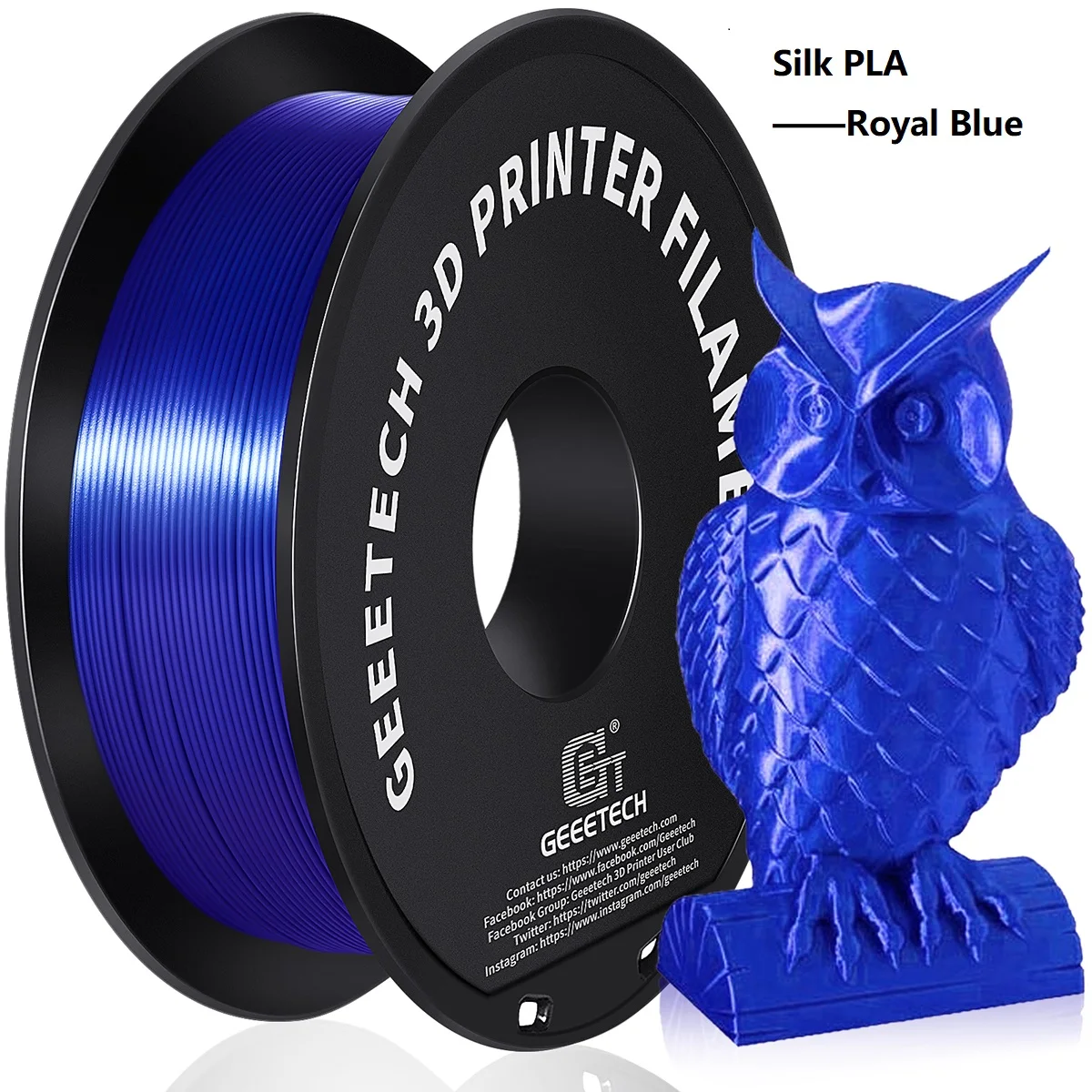 Filament GEEETECH PLA Niebieski Jedwabny (BLUE SILK)