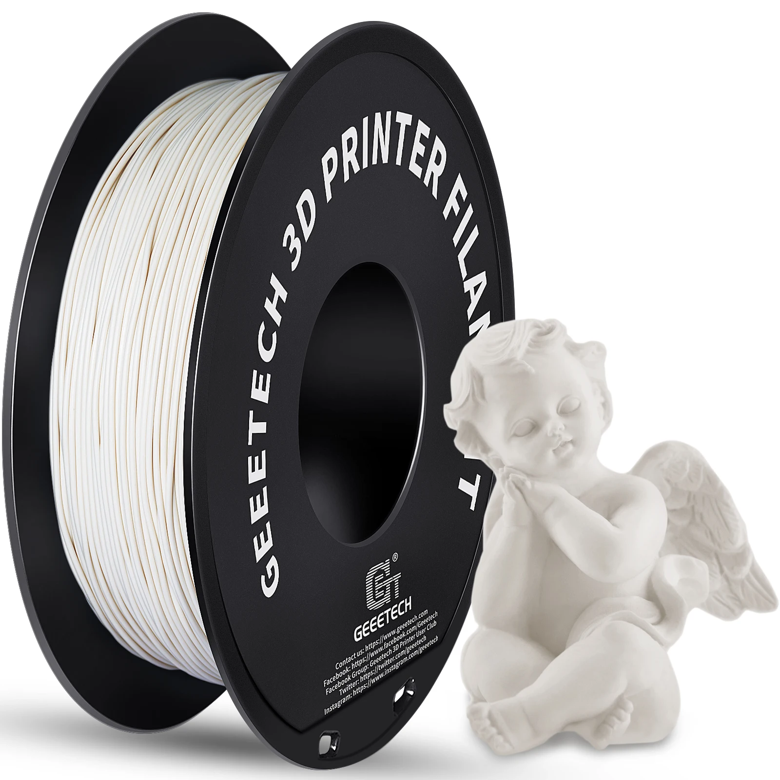 Filament GEEETECH PLA Biały Matowy (WHITE MATTE)