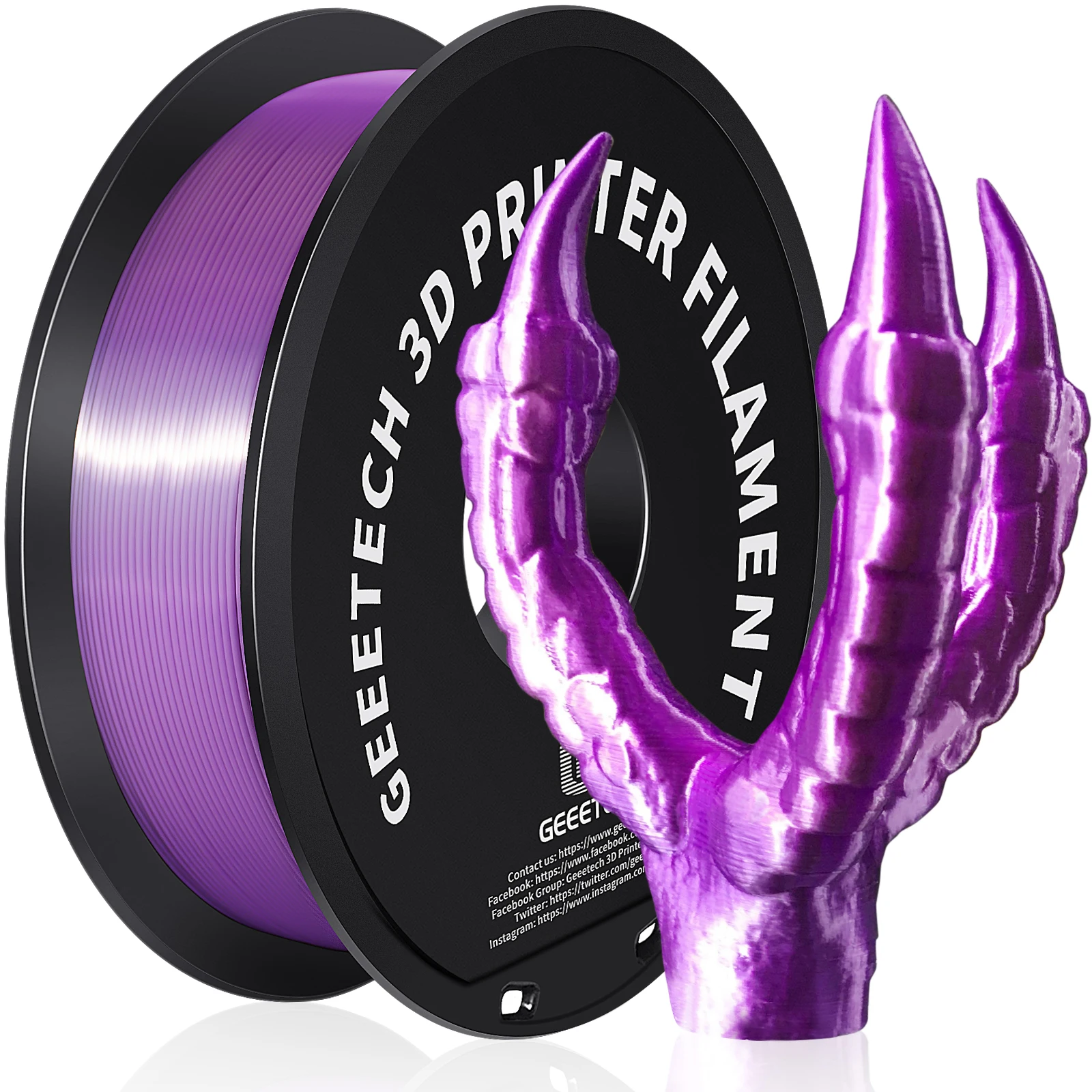 Filament GEEETECH PLA Fioletowy Jedwabny (PURPLE SILK)