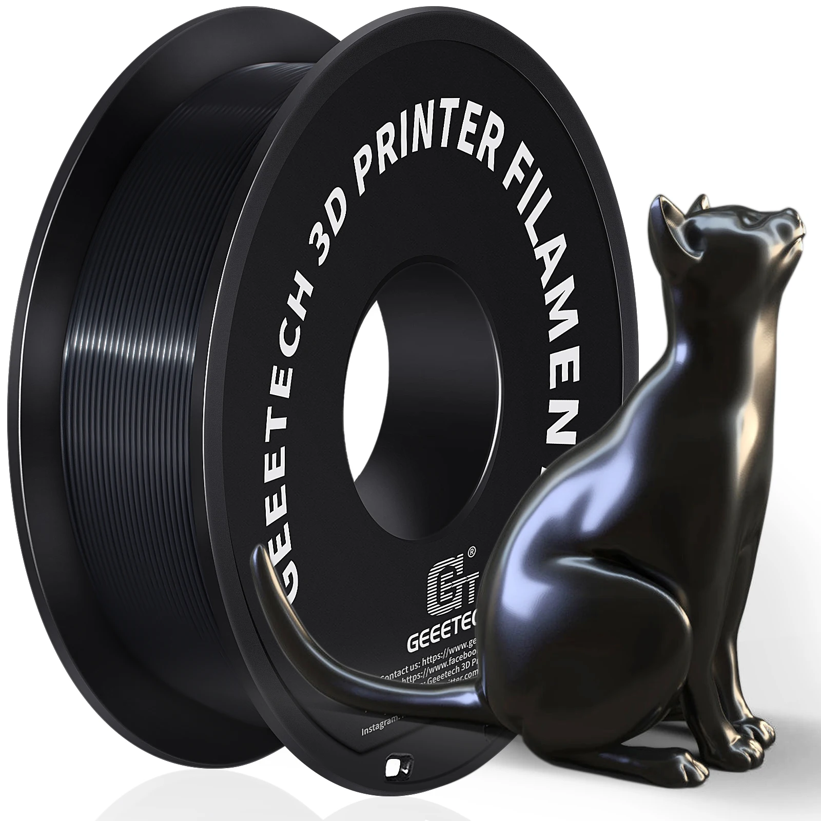 Filament GEEETECH PLA Czarny Jedwabny (BLACK SILK)
